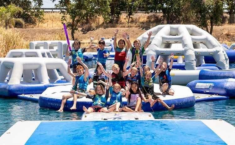 Birthday party group enjoying the park at Velocity Island